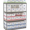 Shelving*Tennsco Z-Line Record Archive Shelving Unit, Supports 8,000 lb., Medium Grey, 84"H x 69"W x 30"D