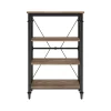 Bookcases*Thomasville Furniture Thomasville Breslyn 3-Shelf 48"H Metal Bookcase, Crosscut Hickory/Black Nickel (SPLS-BRBK-TV)