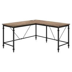 L-Desks*Thomasville Furniture Breslyn 60"W L-Shaped Computer Desk, Crosscut Hickory (SPLS-BRLD-TV)