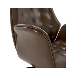 Office Chairs*Thomasville Furniture Brooks Ergonomic Bonded Leather Swivel Executive Chair, Brown (51493-BRN)