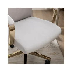 Ergonomic Chairs*Thomasville Furniture Jolie Ergonomic Fabric Swivel Desk Chair, (60068-LGRY) Light Gray