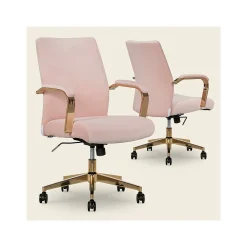 Ergonomic Chairs*Thomasville Furniture Jolie Ergonomic Fabric Swivel Desk Chair, (60068-BLSH) Blush