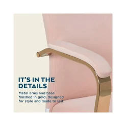 Ergonomic Chairs*Thomasville Furniture Jolie Ergonomic Fabric Swivel Desk Chair, (60068-BLSH) Blush