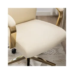 Ergonomic Chairs*Thomasville Furniture Jolie Ergonomic Fabric Swivel Desk Chair, (60068-CRM) Cream