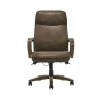 Office Chairs*Thomasville Furniture Lockhart Ergonomic Bonded Leather Swivel Executive Chair, Brown (51494-BRN)