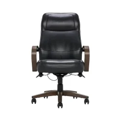 Office Chairs*Thomasville Furniture Lockhart Ergonomic Bonded Leather Swivel Executive Chair, Black (51494-BLK)