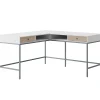 L-Desks*Thomasville Furniture Marana 60" L-Shaped Computer Desk, Arctic White/Desert Ash (SPLS-MA60LD-TV)