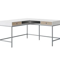 L-Desks*Thomasville Furniture Marana 60" L-Shaped Computer Desk, Arctic White/Desert Ash (SPLS-MA60LD-TV)
