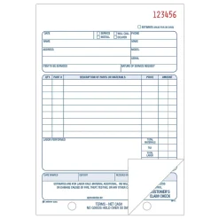 Business Forms*TOPS ™ Repair Order Book, 2-Part, 50 Sheets/Book (D5084)