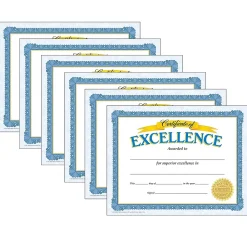 Awards & Certificates*Trend Enterprises TREND Certificate of Excellence Classic Certificates, 30/Pack, 6/Bundle (T-11301-6)