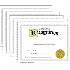 Awards & Certificates*Trend Enterprises TREND Certificate of Recognition Classic Certificates, 30 Per Pack, 6 Packs (T-2564-6)