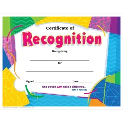 Awards & Certificates*Trend Enterprises TREND Certificate of Recognition Colorful Classics Certificates, 30 Per Pack, 6 Packs (T-2965-6)