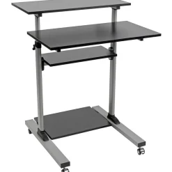 Standing Desks*Tripp Lite Rolling Standing Desk/Workstation on Wheels, Height Adjustable, Mobile