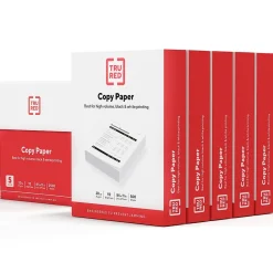 Copy Paper*TRU RED ™ 8.5" x 11" Copy Paper, 20 lbs., 92 Brightness, 500 Sheets/Ream, 5 Reams/Carton (TR56960)
