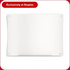 Dry Erase*TRU RED ™ Ergonomic Curved Magnetic Glass Dry-Erase Whiteboard, 4' x 3' (TR62094)