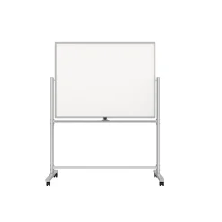 Dry Erase*TRU RED ™ Magnetic Steel Mobile Dry Erase Board, Aluminum Frame, 4' x 3' (TR62619)
