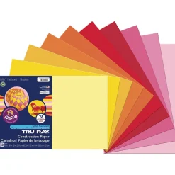 Construction Paper*Pacon Tru-Ray 12" x 18" Construction Paper, Warm Assorted, 50 Sheets (P102948)