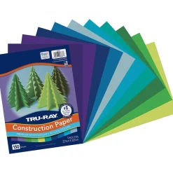 Construction Paper*Tru-Ray 9" x 12" Construction Paper, Cool Assorted, 150 Sheets/Pack (P6687)