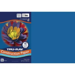 Construction Paper*Pacon Tru-Ray 12" x 18" Construction Paper, Blue, 50 Sheets (P103054)