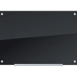 Dry Erase*U Brands Black Glass Dry Erase Board, Frameless, 35" x 23" (170U00-01)