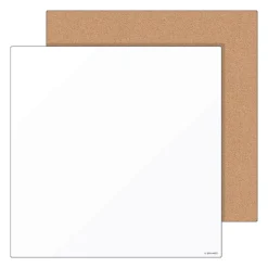 Dry Erase*U Brands Cork & Dry Erase Board Set, 1' x 1' (3888U00-01)