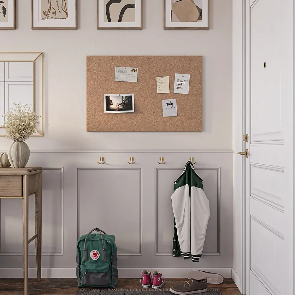 Bulletin*U Brands Cork Bulletin Board, Frameless, 3' x 2' (2875U00-01)