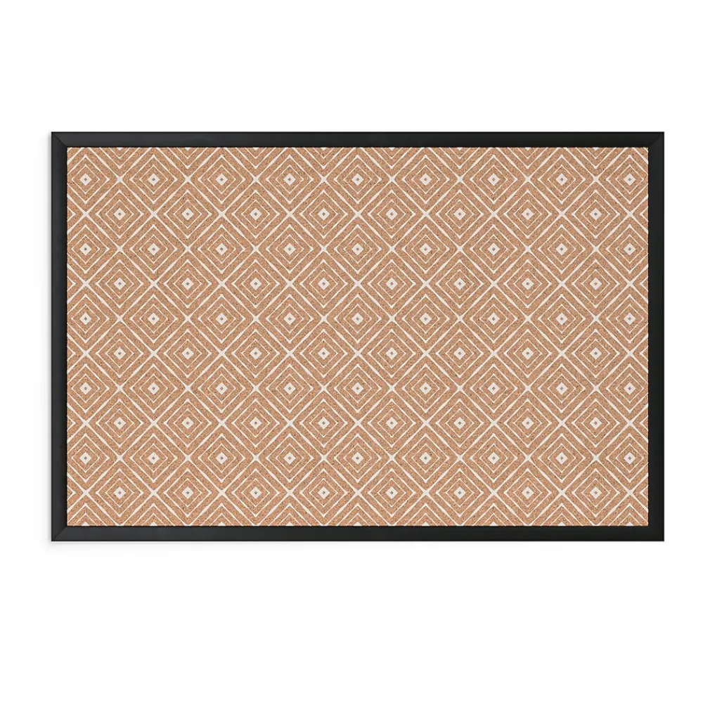 Bulletin*U Brands Fashion Cork Bulletin Board, Black Frame, 3' x 2' (2884U00-01)