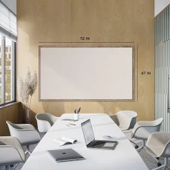 Bulletin*U Brands Linen Bulletin Board, Wood Frame, 6' x 4' (4897U00-01)