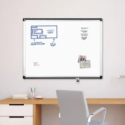 Dry Erase*U Brands PINIT Steel Dry-Erase Whiteboard, Aluminum Frame, 4' x 3' (2807U00-01)