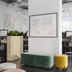 Dry Erase*U Brands Steel Dry-Erase Whiteboard, Fiberboard Frame, 4' x 3' (2893U00-01)