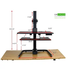 Standing Desks*Uncaged Ergonomics Electric Standing Desk Conversion Powered Sit to Stand Converter, Black (ESDC-b)