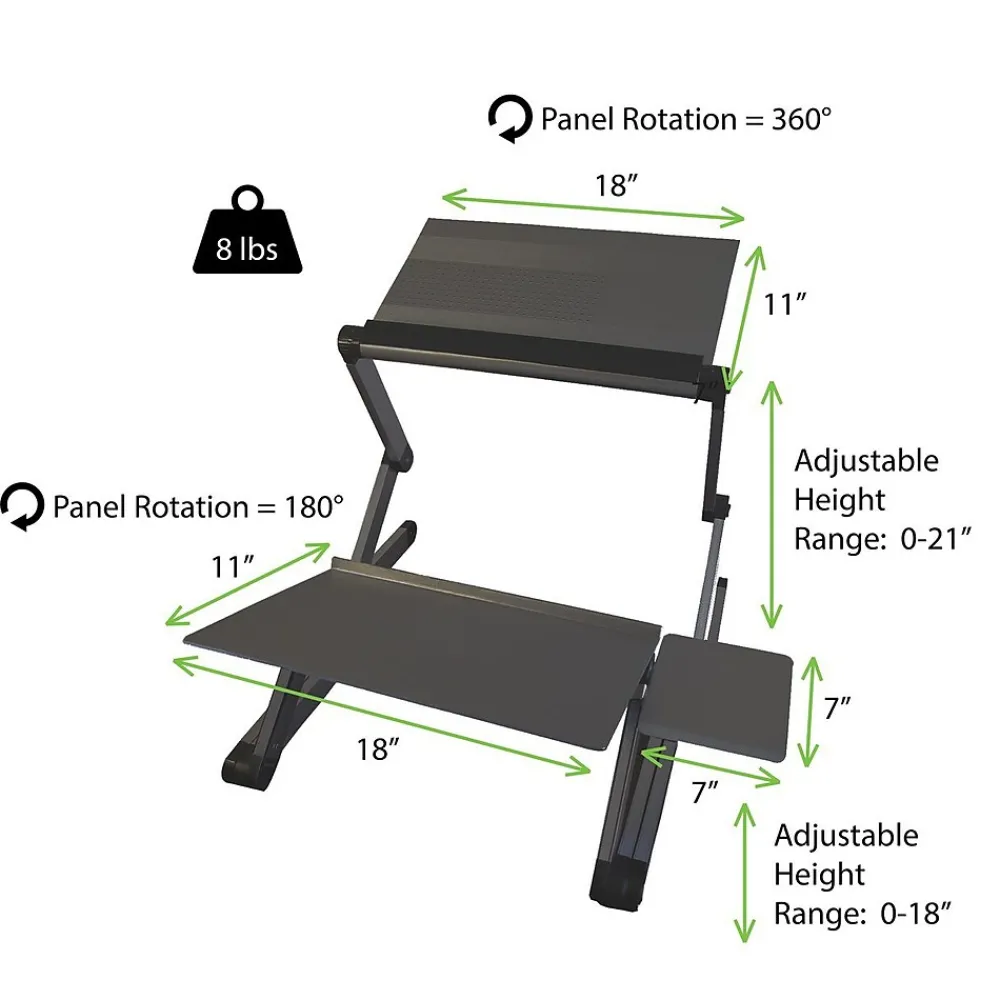 Standing Desks*Uncaged Ergonomics WorkEZ Standing Desk, Black (WESDB)