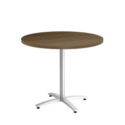 Conference Room Tables*Union & Scale ™ Multipurpose 36" Round Pinnacle Laminate Seated Height Silver Base Table (54793)
