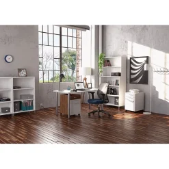 File Cabinets*Union & Scale ™ Essentials 2-Drawer Mobile Vertical File Cabinet, Letter/Legal, Lockable, 24.2"H x 15.5"W x 21"D, White/Espresso