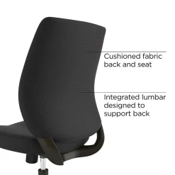 Office Chairs*Union & Scale ™ Essentials™ Ergonomic Armless Fabric Task Chair, Black (UN59382)