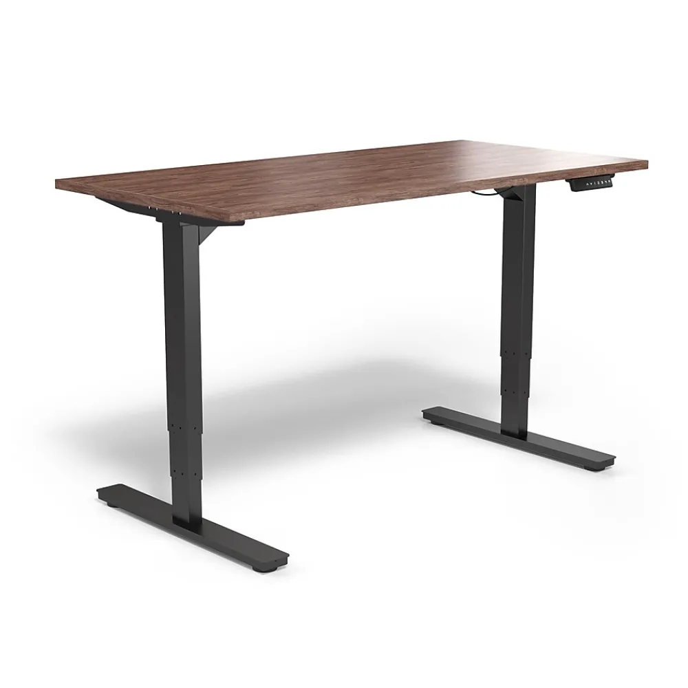 Standing Desks*Union & Scale ™ Essentials 55"W Electric Rectangular Adjustable Standing Desk, (UN56207) Espresso