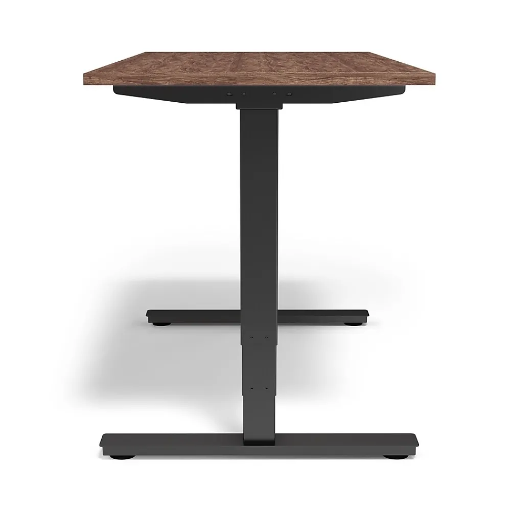Standing Desks*Union & Scale ™ Essentials 55"W Electric Rectangular Adjustable Standing Desk, (UN56207) Espresso