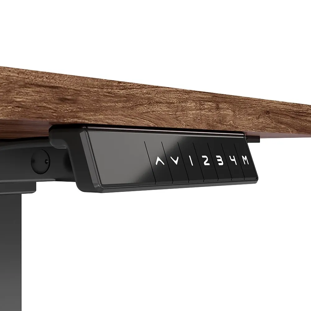 Standing Desks*Union & Scale ™ Essentials 55"W Electric Rectangular Adjustable Standing Desk, (UN56207) Espresso