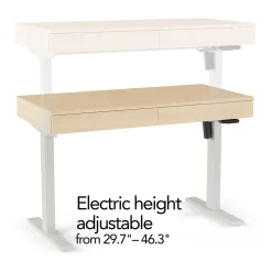 Standing Desks*Union & Scale ™ Essentials 48"W Rectangular Adjustable Standing Desk, Natural (UN60416-CC)