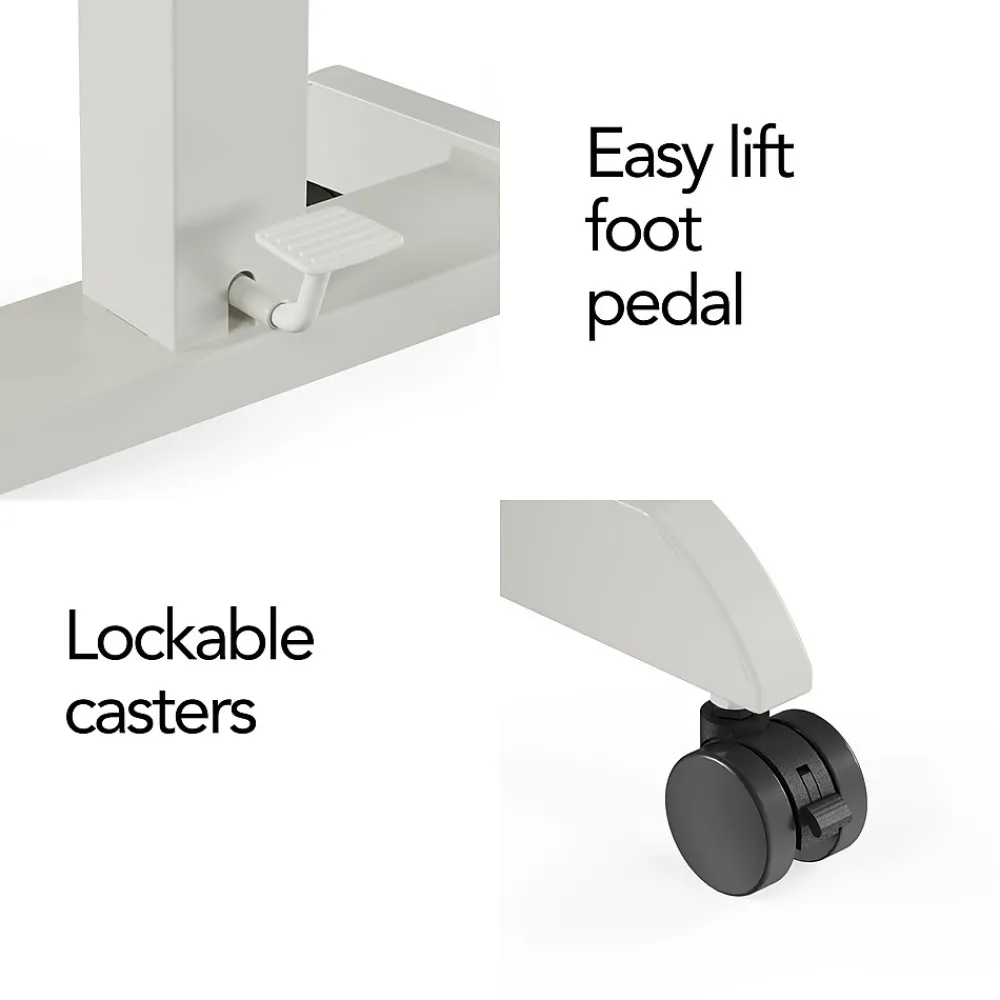Standing Desks*Union & Scale ™ Essentials 24"W Rectangular Adjustable Standing Desk, Natural (FWS07-2)