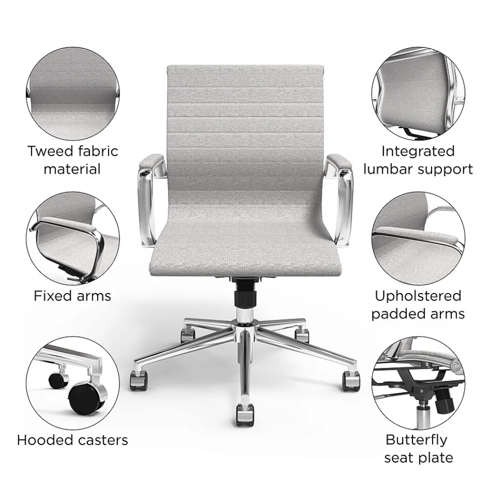 Office Chairs*Union & Scale ™ Everell Ergonomic Fabric Manager Chair, Heather Gray (53279)