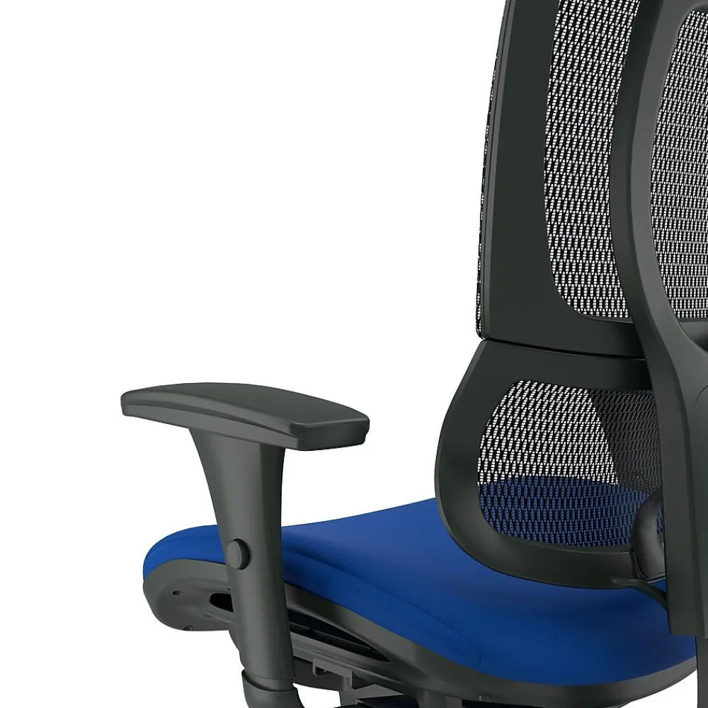 Office Chairs*Union & Scale FlexFit™ Ergonomic Mesh Swivel Task Chair, Blue/Black (UN59413)