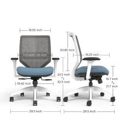 Office Chairs*Union & Scale ™ Lewis Ergonomic Mesh Swivel Computer and Desk Chair, (UN55656-CC) Carolina