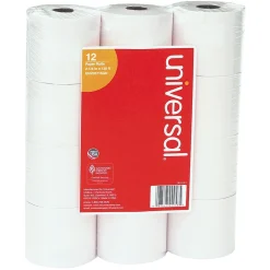 Pos Paper*Universal Bond Adding Machines & Calculator Paper Rolls, 2 1/4" x 130', 12 Rolls/Pack (UNV35715GN)