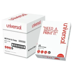 Large Quantity Paper*Universal Multipurpose Paper, 96 Bright, 20 lb., 8.5 x 11, Bright White, 500 Sheets/Ream, 5 Reams/Carton