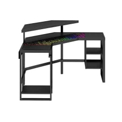 Corner Desks*Whalen Leet LevelUp 53"W Corner Desk, Onyx (SPLS-LTCGD)
