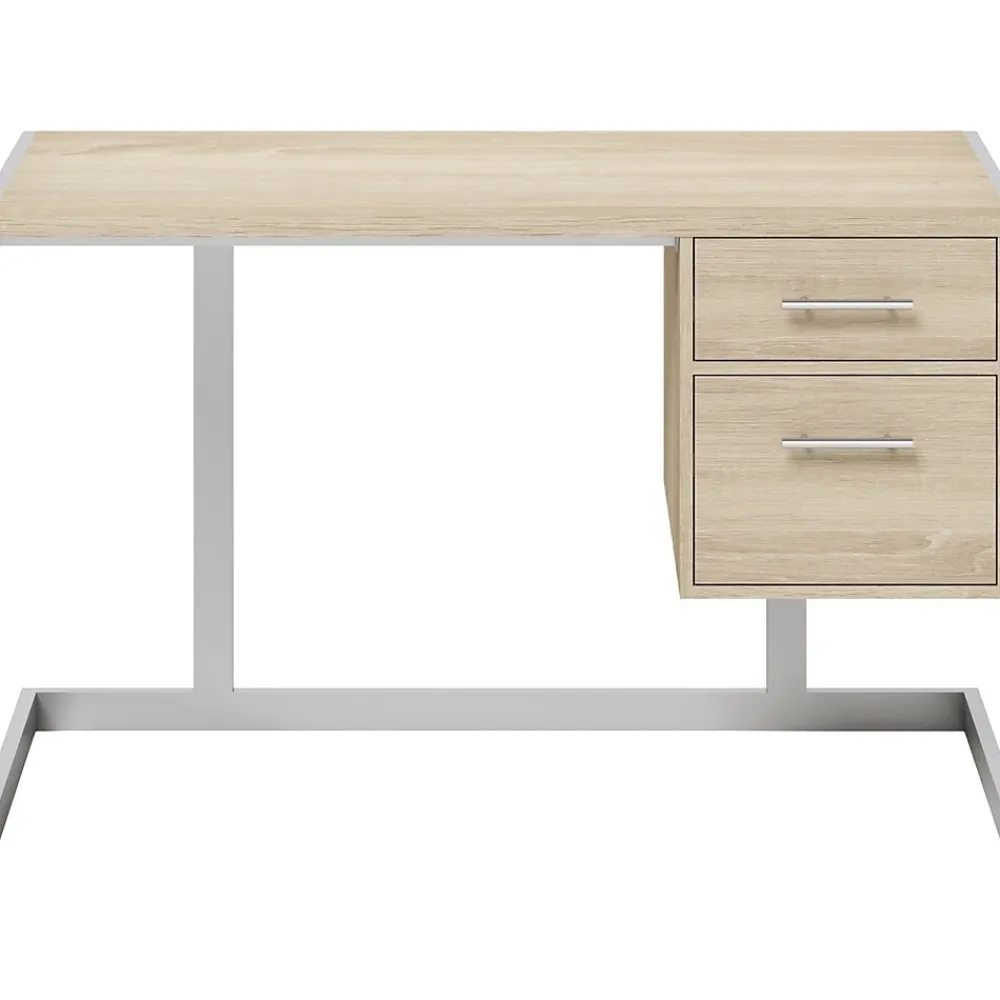Office Desks*Whalen Peruzzi 48" Writing Desk, Greige Pecan (SPLS-PE48D)