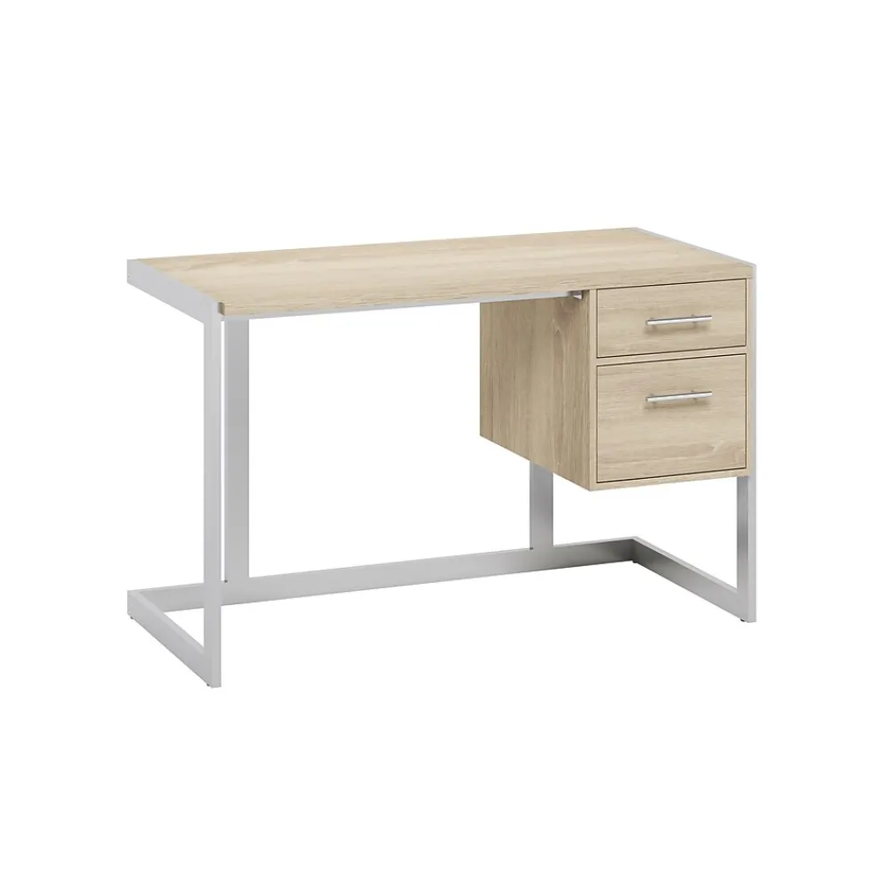 Office Desks*Whalen Peruzzi 48" Writing Desk, Greige Pecan (SPLS-PE48D)