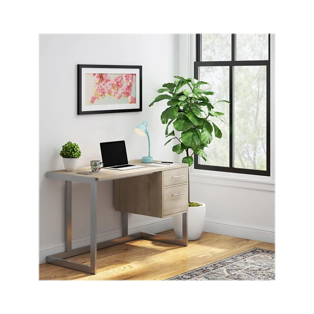 Office Desks*Whalen Peruzzi 48" Writing Desk, Greige Pecan (SPLS-PE48D)