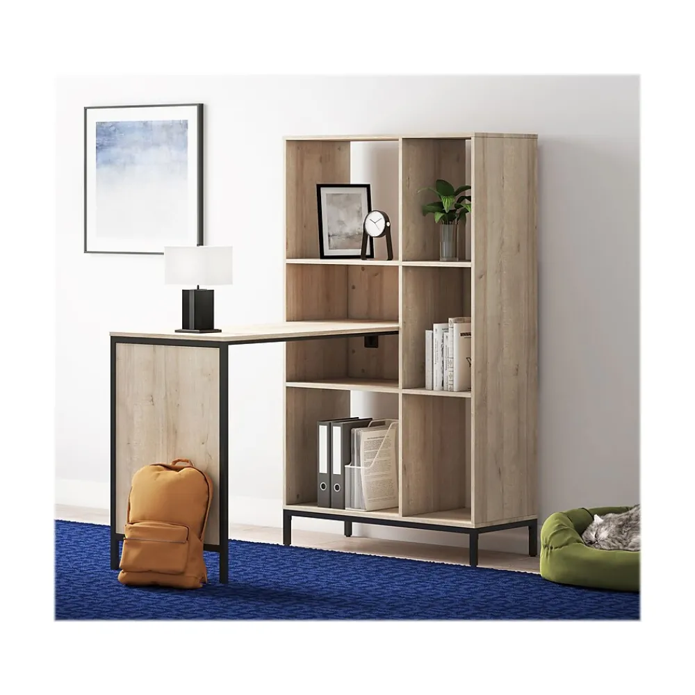 Corner Desks*Whalen Turing 48"W Workstation Desk, Desert Ash (SPLS-TU48CD)